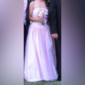 David's Bridal Elegant Pink Prom Dress